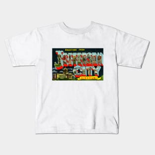 Greetings from Jefferson City, Missouri - Vintage Large Letter Postcard Kids T-Shirt